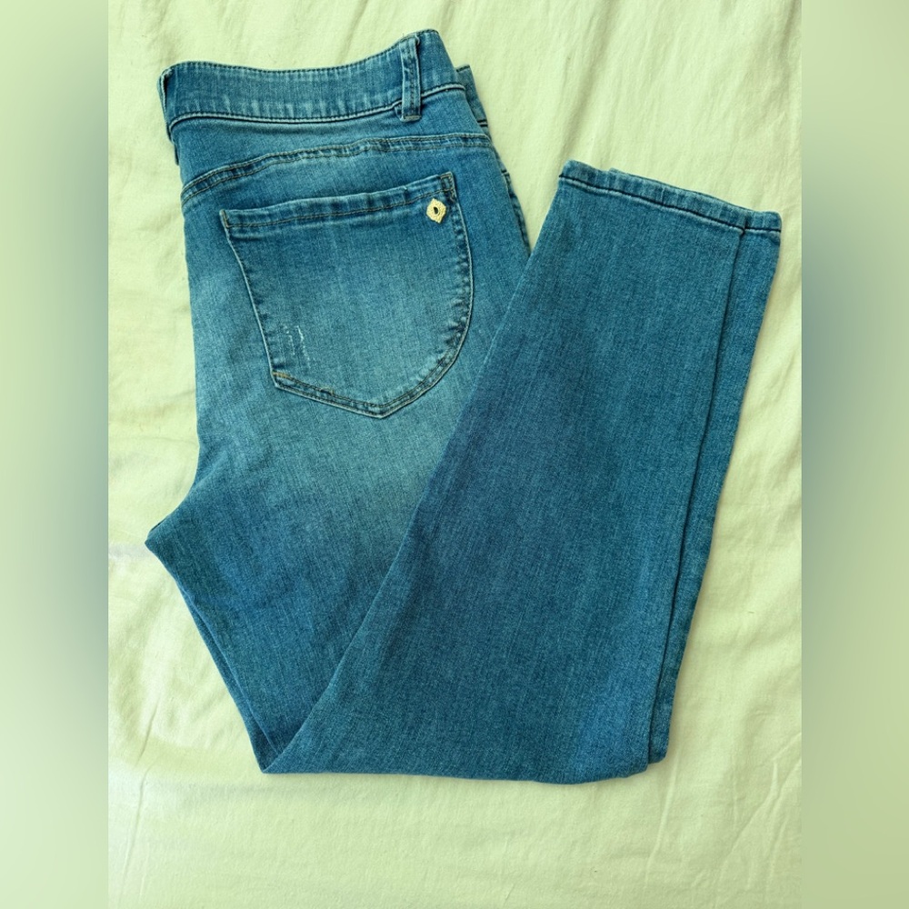 Democracy Ab Technology High Waist Distressed Straight Leg Denim Jeans